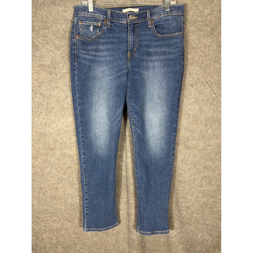 Levis‎ Boyfriend Jeans Womens 30 Medium Wash Stretch Denim Mid Rise 19887-0068